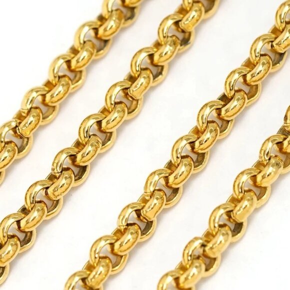 CHANEL CC Logos Heart Pendant Necklace 24" Gold Tone 95P Auth l11382 - Picture 7 of 16